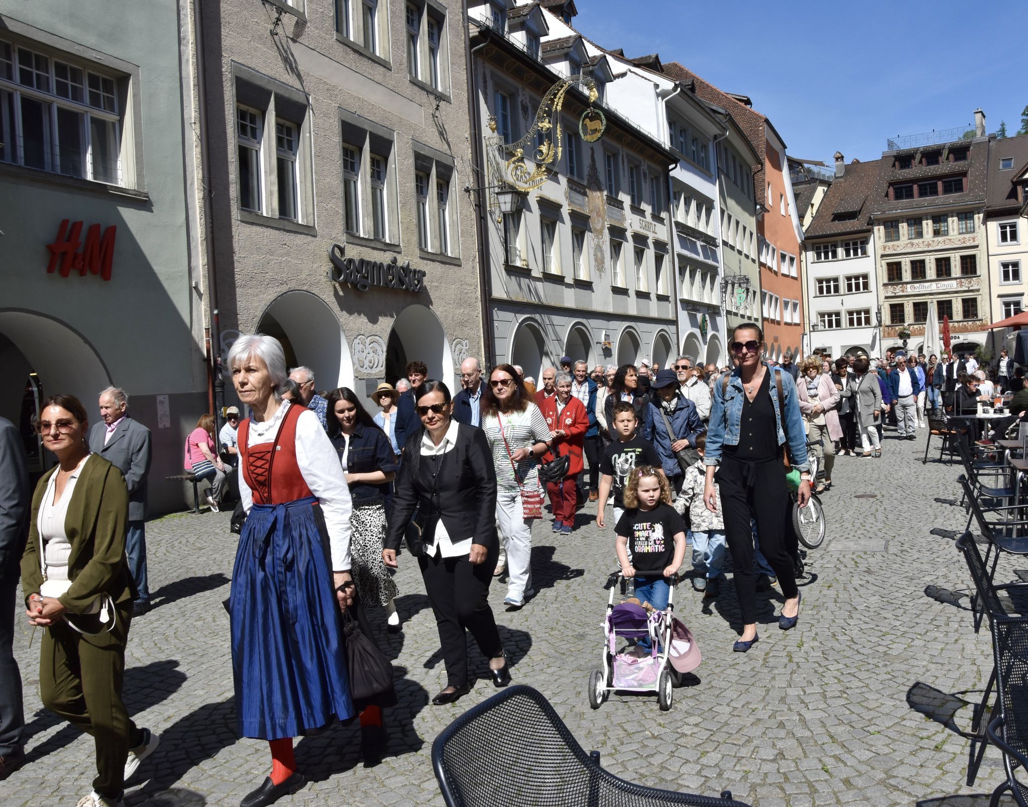 Die Fidelisprozession führte auch durch die Marktgasse.