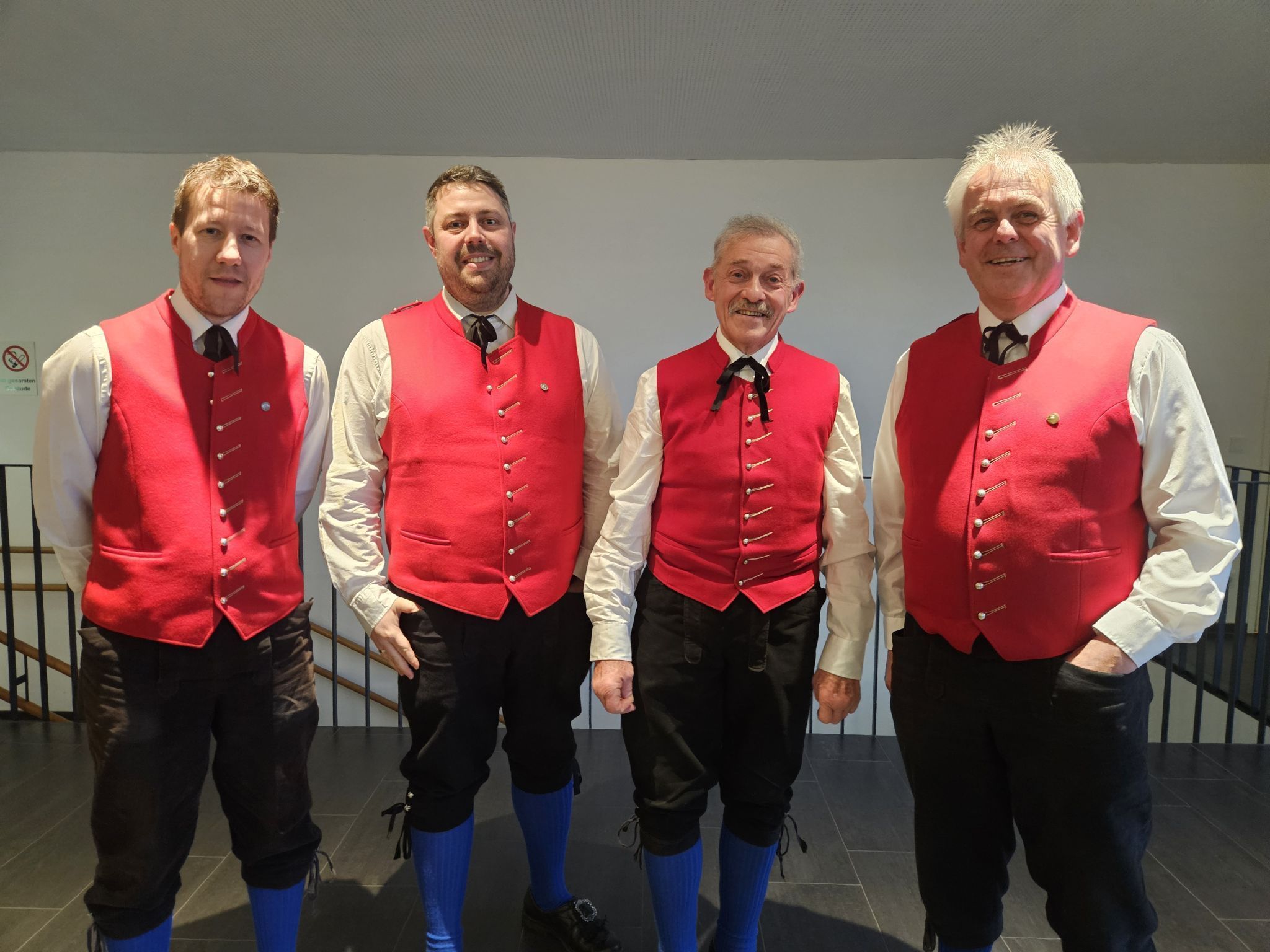 Ehrungen für Michael Vögel, Andreas Faißt, Walter Rüdisser und Engelbert Beck.