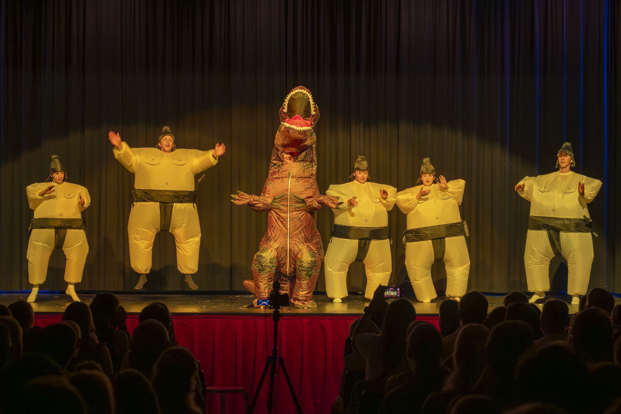 Die Sumoringer sorgten für beste Stimmung