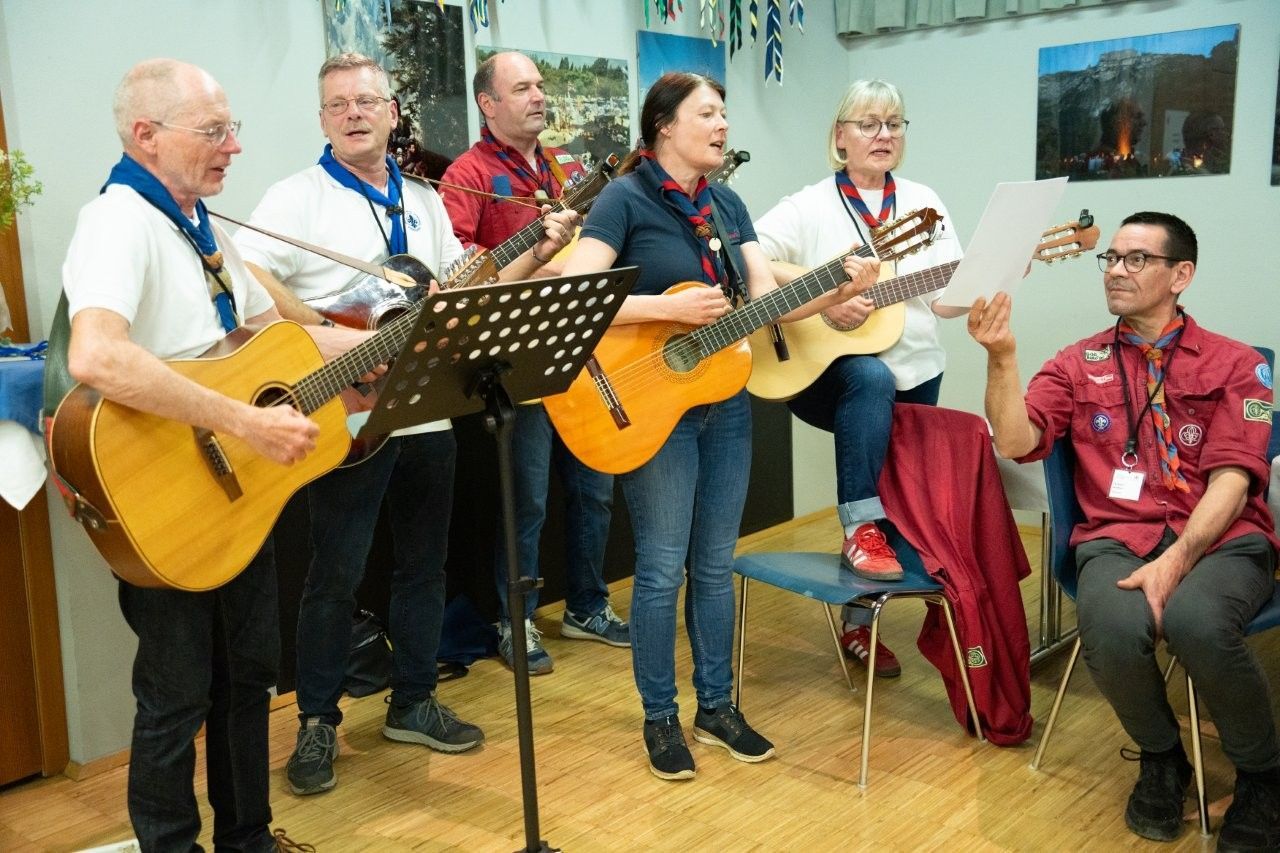 Musikgruppe heizte ein. 