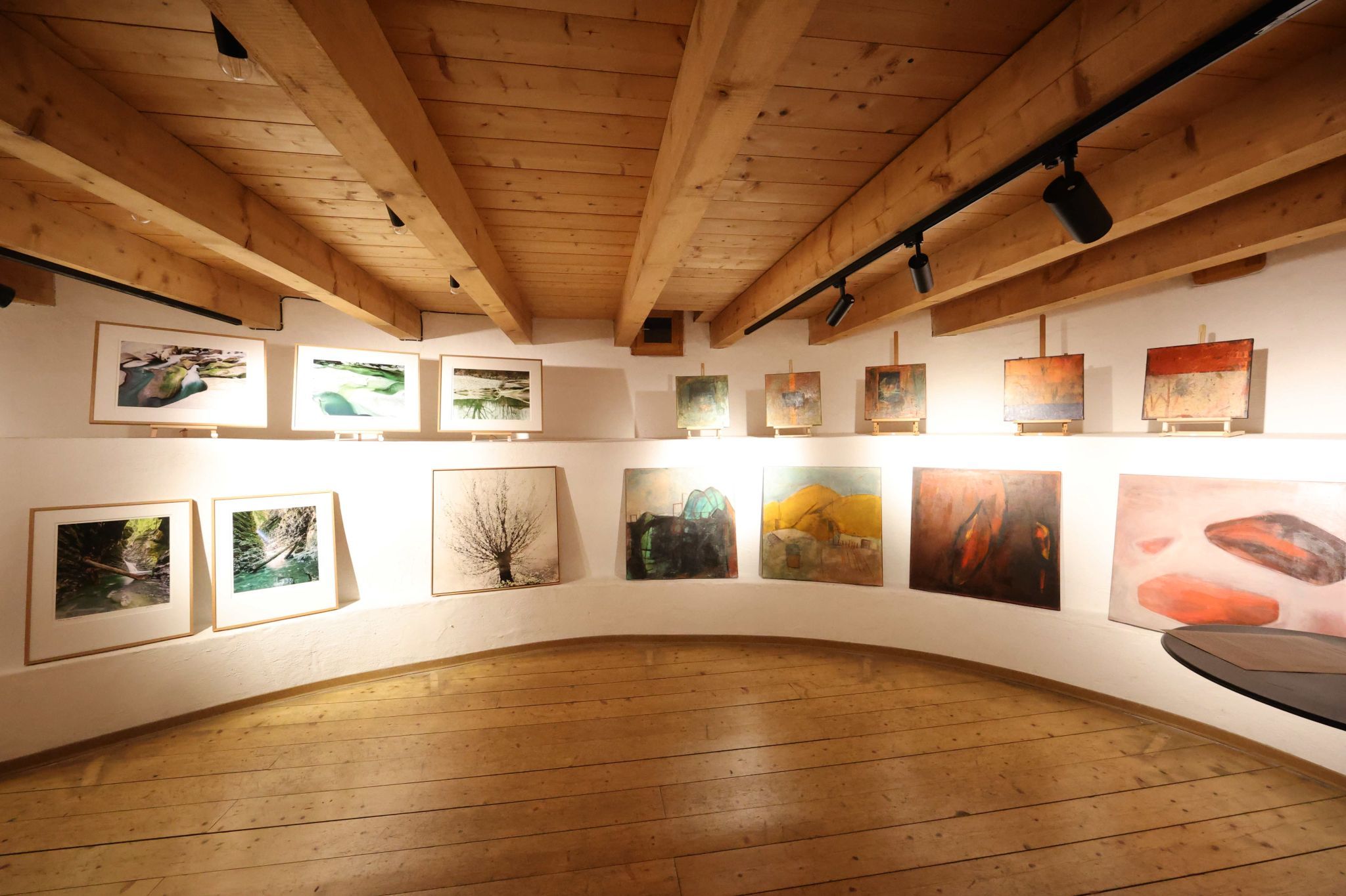 Kunst im obersten Teil des Pulverturms.