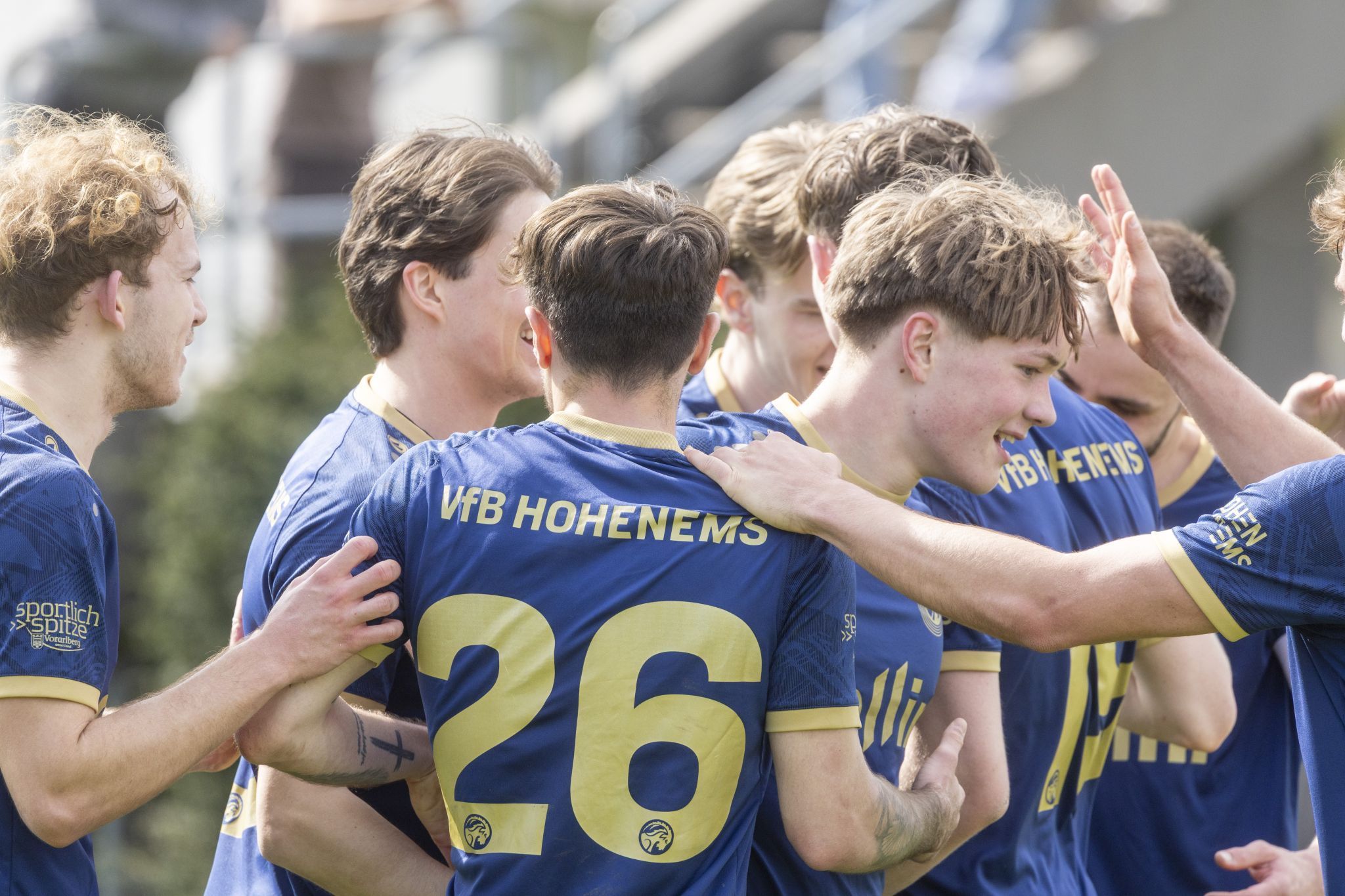 Hohenems jubelt über den Heimsieg gegen St. Johann/Pongau. VN-PAULITSCH