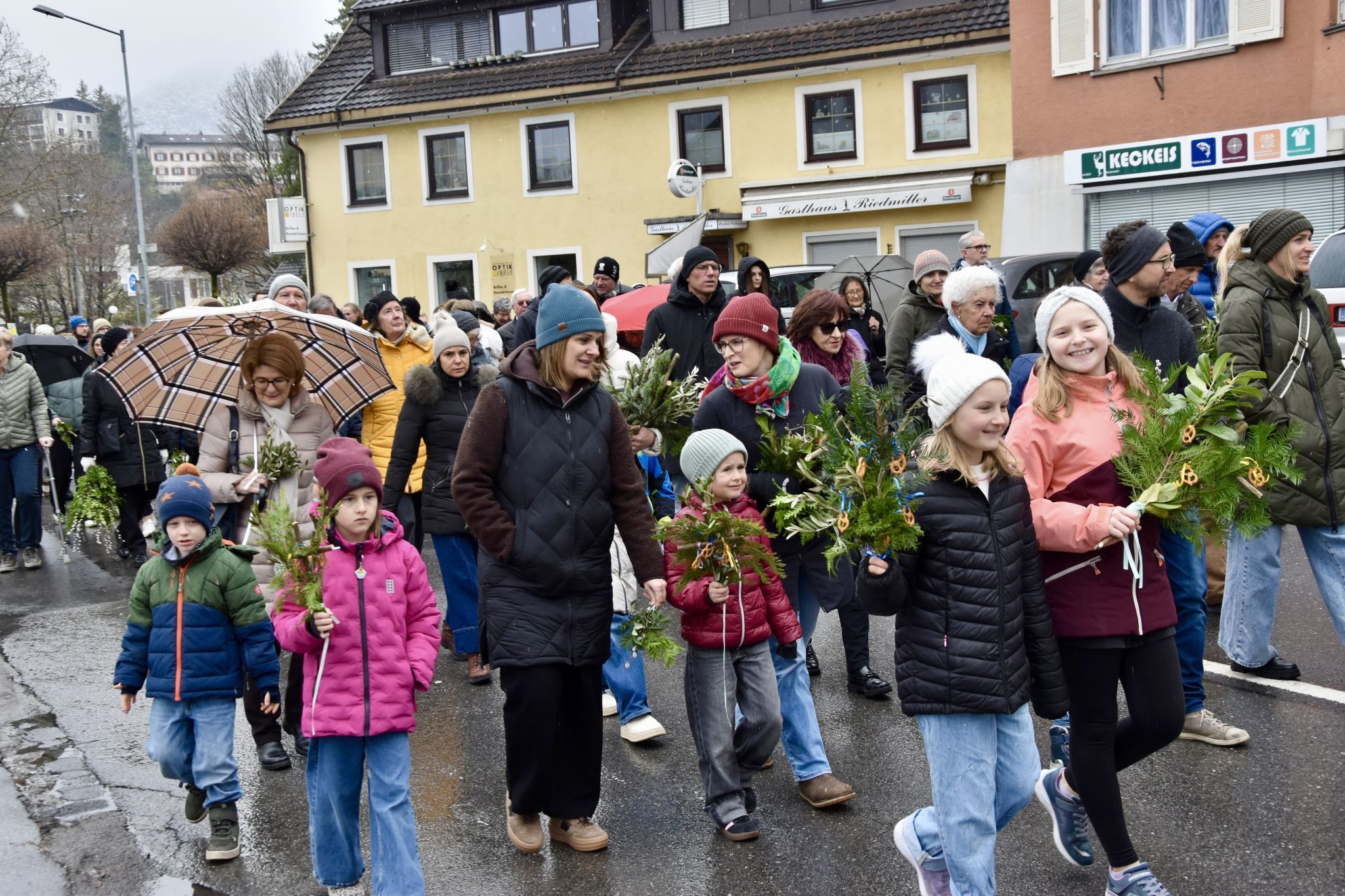 Die Christen gedachten des Einzugs Jesu in Jerusalem.