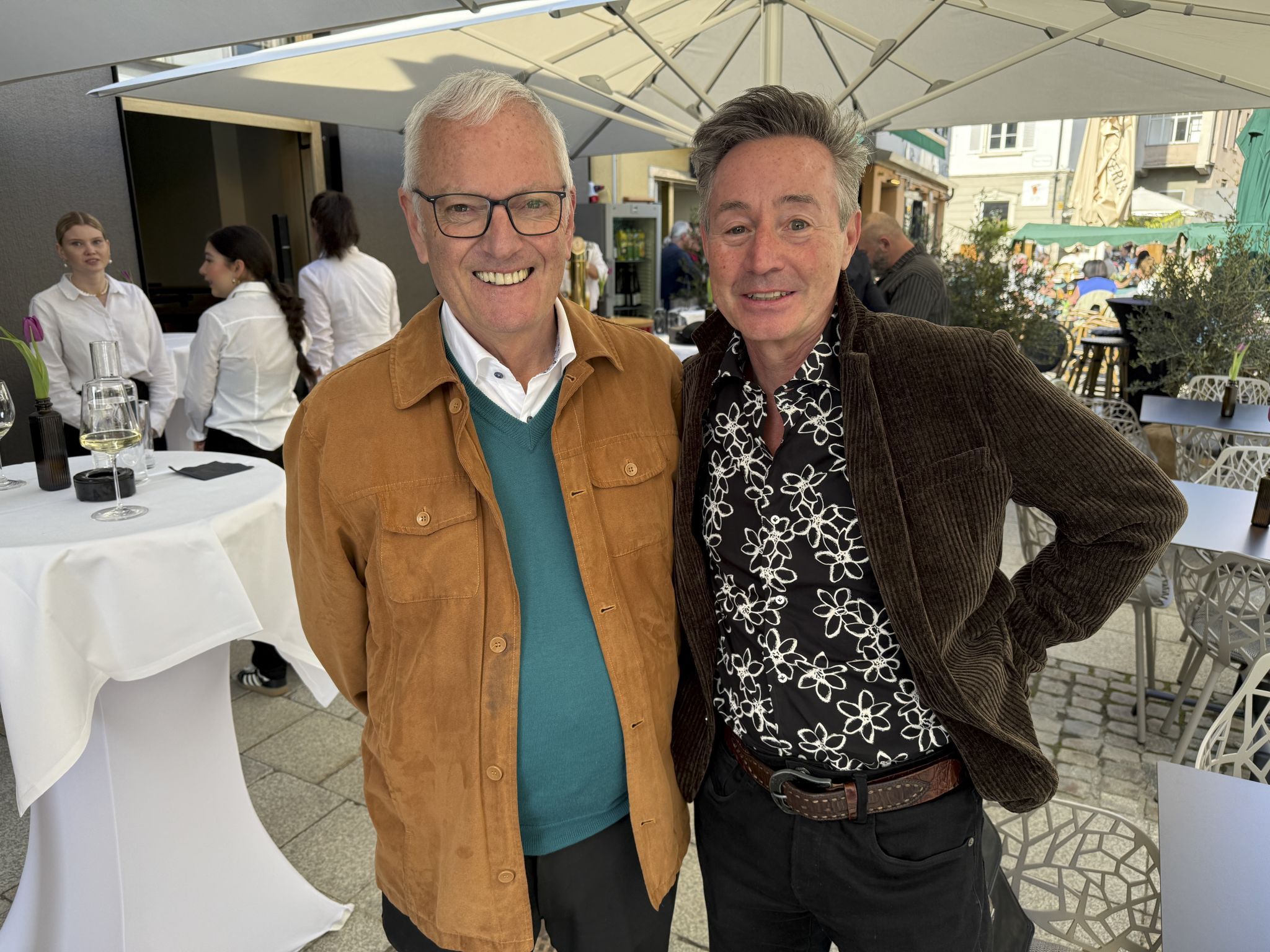 Pfarrer Arnold Feurle und Oliver Prantl