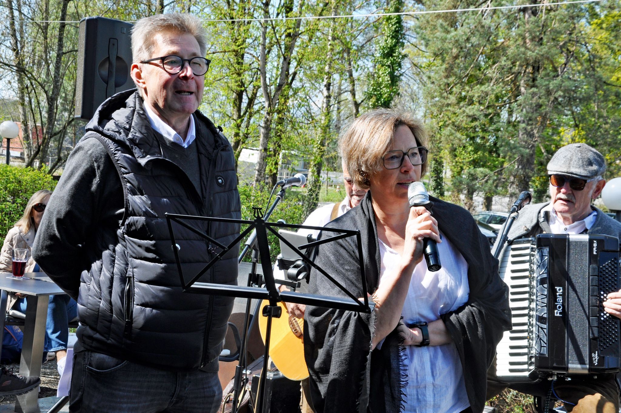 Auch Sportstadträtin Barbara Röser kam bei der Eröffnungsfeier zu Wort.