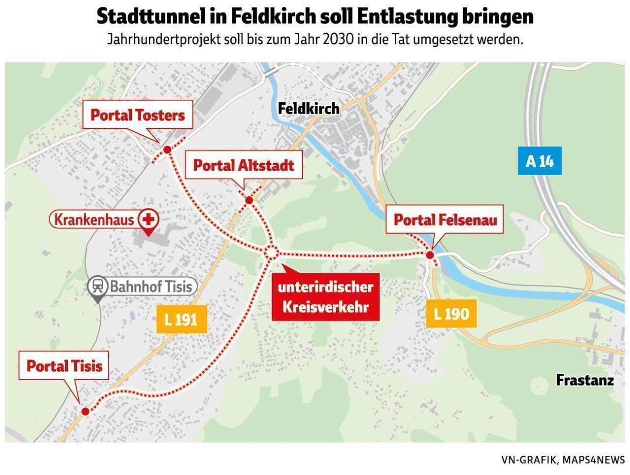 Verzögerungen, Anwälte, Baustopp: Wie teuer wird der Feldkircher Stadttunnel wirklich?