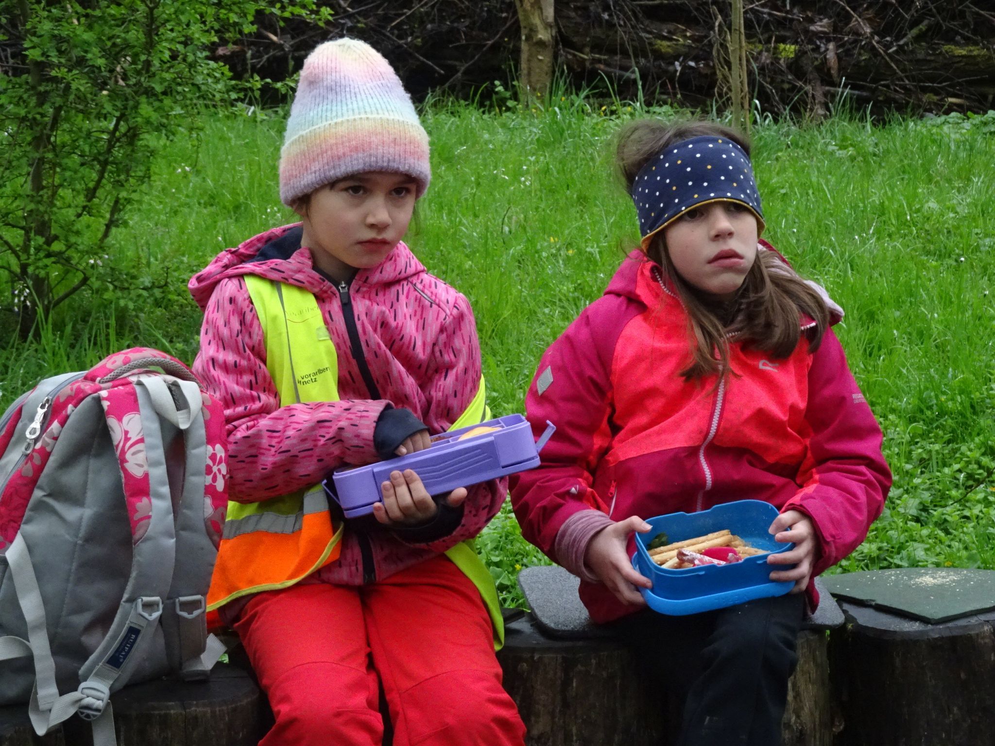 Zwischendurch mussten sich die kleinen Naturforscher stärken. 