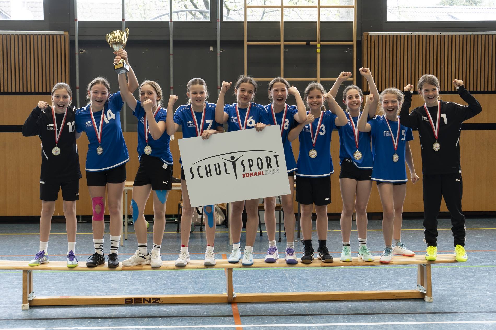 SMS Bregenz-Schendlingen triumphiert im Handball-Schulcup. PRIVAT