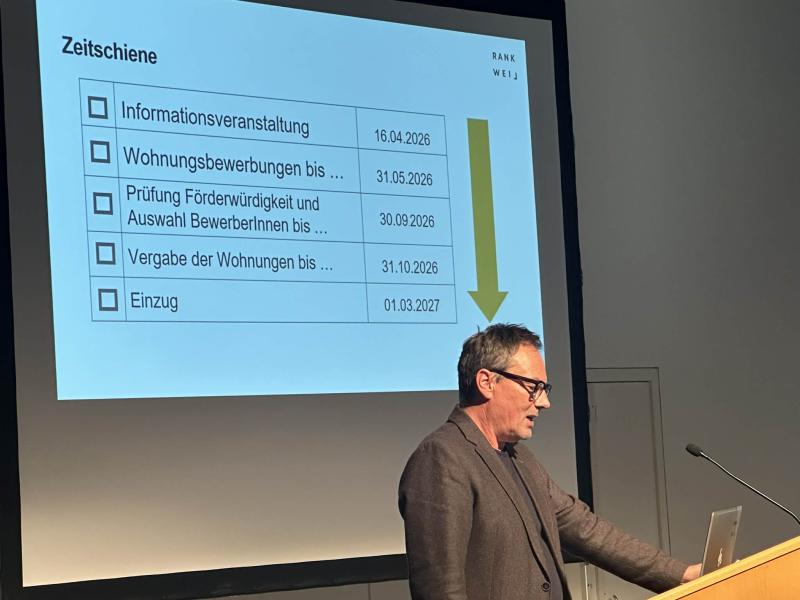 Der Zeitplan vom Betreubaren Wohnen Rankweil. 