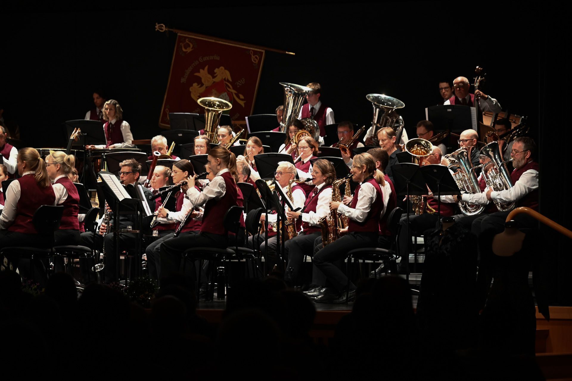 Musiker von der Concordia musizierten gemeinsam mit der Big Band Swingwerk.