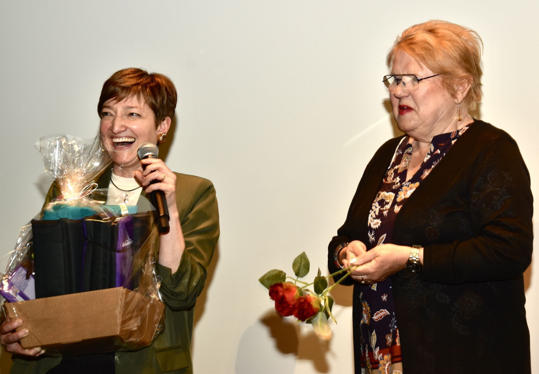 Simona Marinier (Mobiler Hilfsdienst Rätikon) und Mira Lötsch, Mitwirkende in einem Kurzfilm