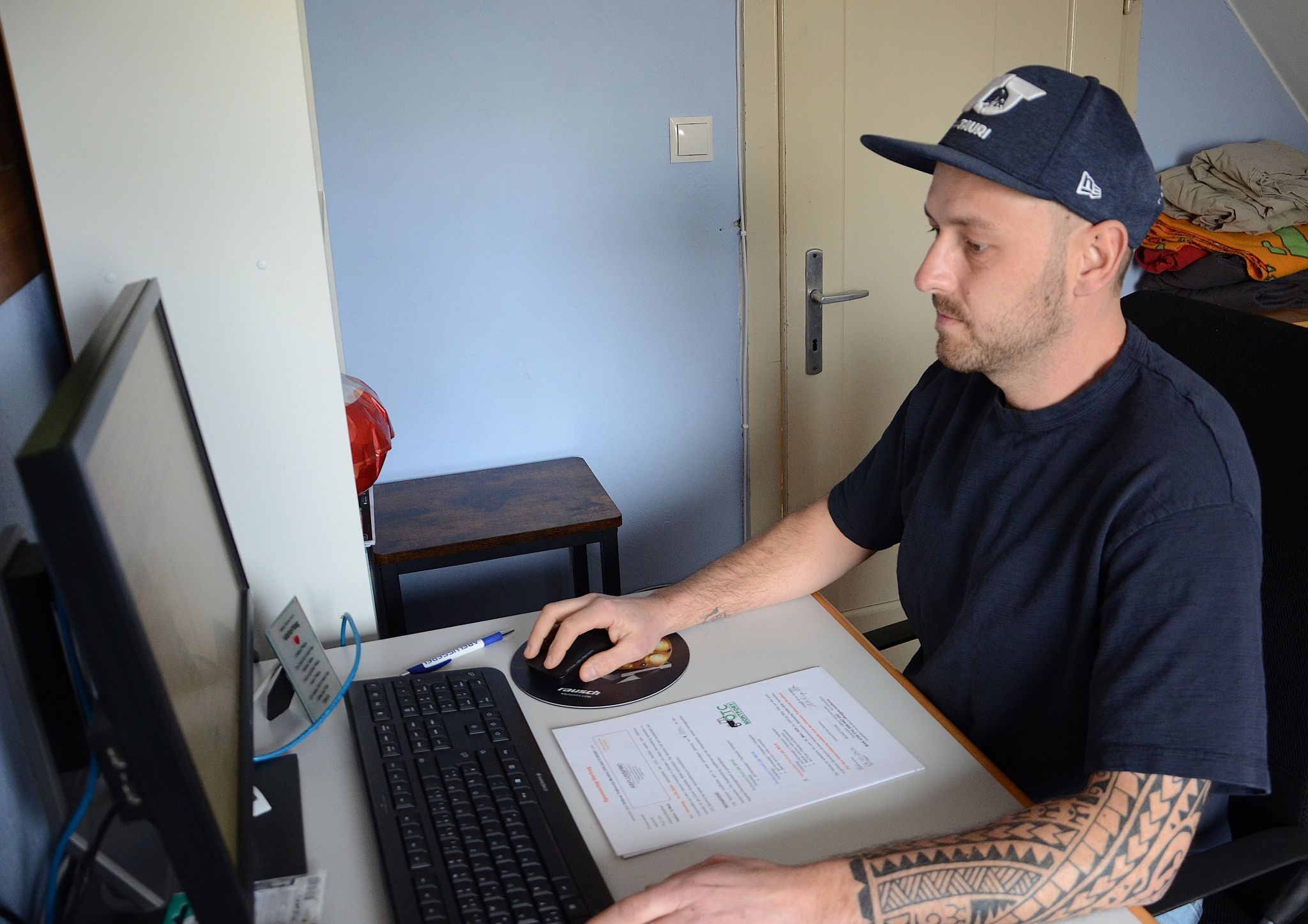 Das Büro von Stefans Unternehmen „Abflussfrei Rohr- und Kanalservice“ ist in Hohenems. HRJ