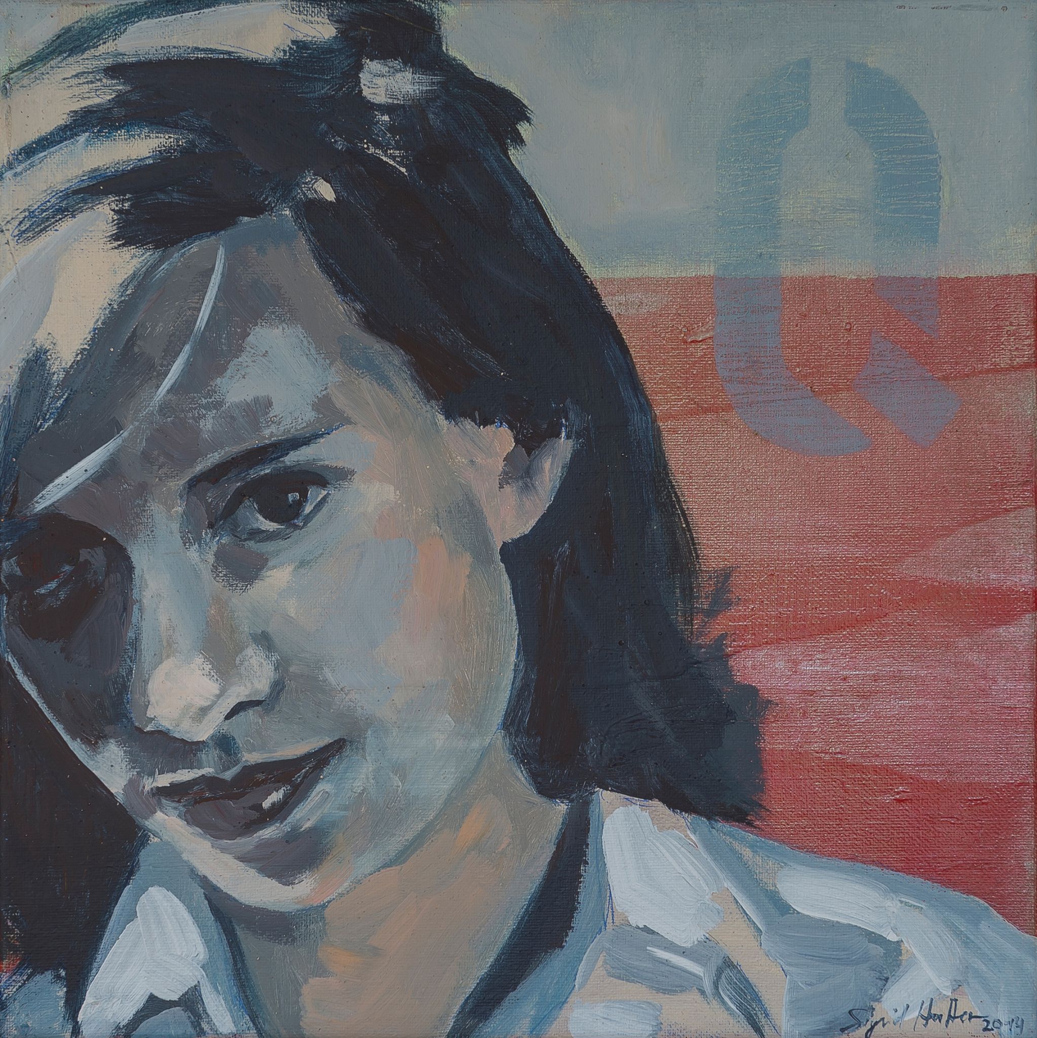 Frauenportrait von Sigrid Hutter.