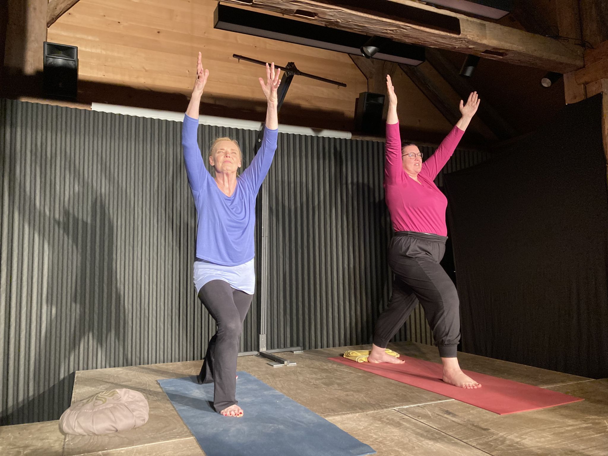 Beide Yoginis im Krieger