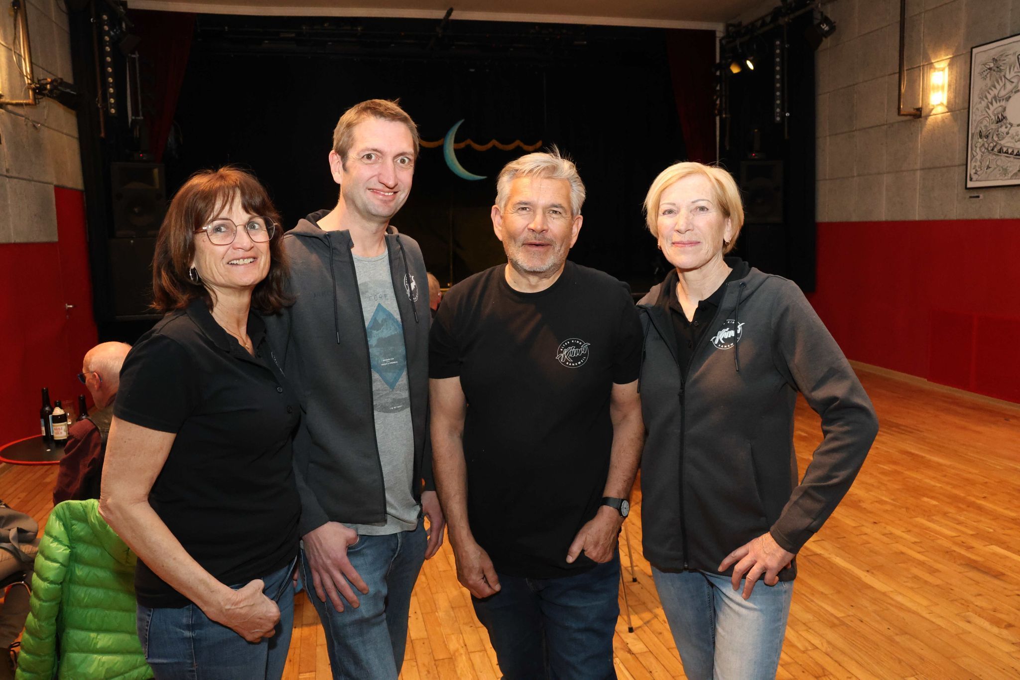 Gabi Geetzner, Michael Mathis, Thomas Wieser und Brigitte Pöder vom Alten Kino.
