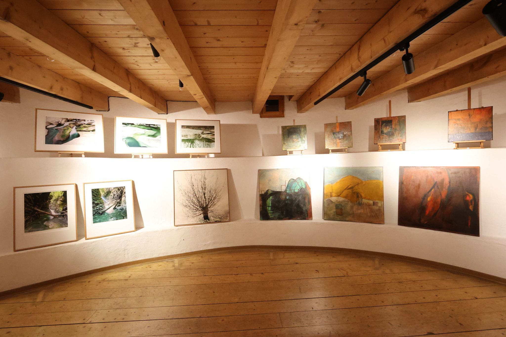 Kunst im obersten Teil des Pulverturms.