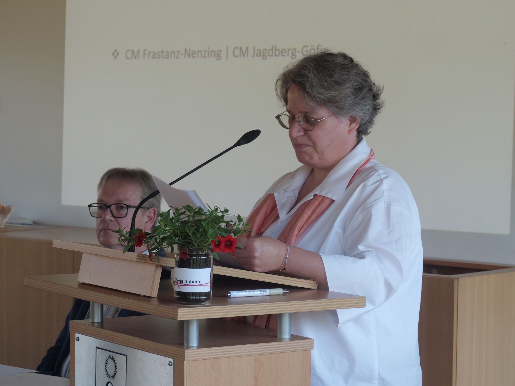 Case Managerin Sonja Fritz informierte über ihre verantwortungsvolle Aufgabe in Frastanz und Nenzing.