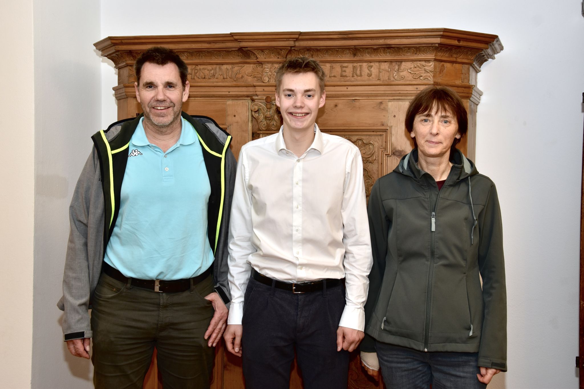 Stefan (l.) und Renate Widerin mit ihrem Sohn Leo