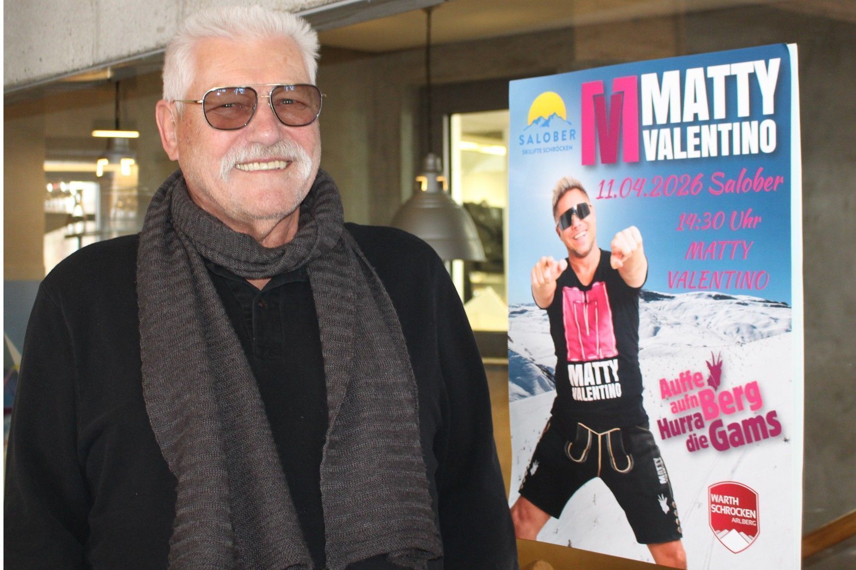 Klaus Wiethüchter hat zum Saisonfinale den Tiroler Après-Ski-König Matty Valentino an den Salober verpflichtet. PETER STRAUSS   