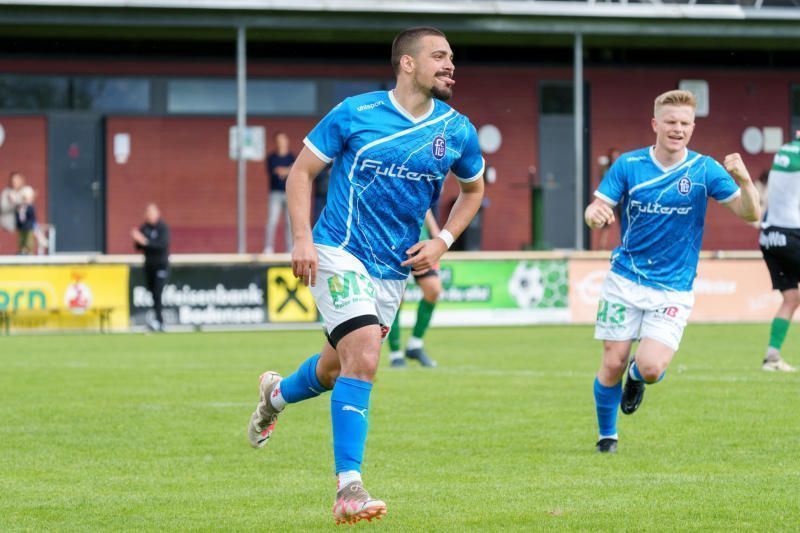 Endlich! Nach 509 Tagen feiert Batuhan Karakas im Dress des FC Lustenau sein Comeback. VN-STIPLOVSEK