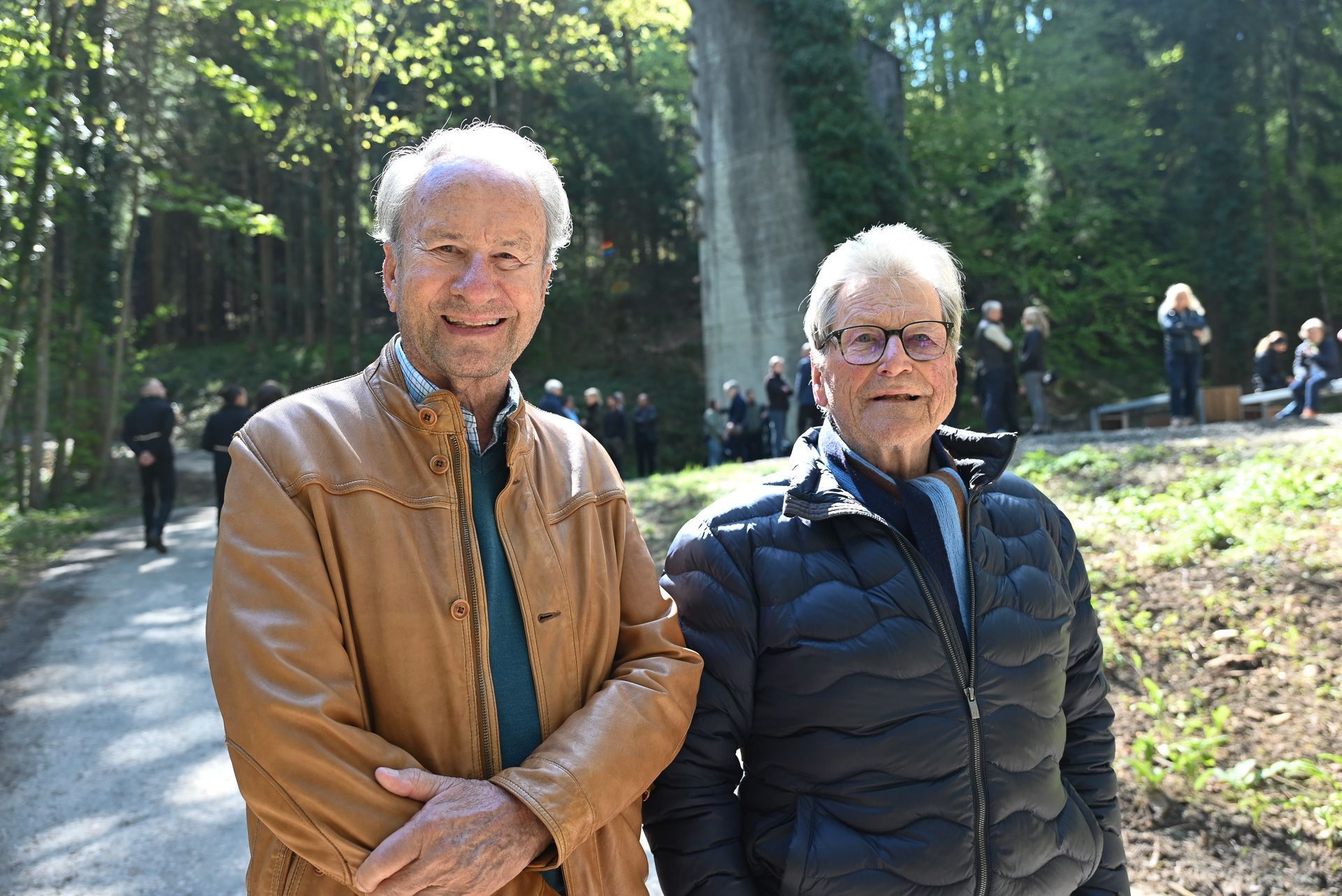 Rudolf Greussing und Peter Grabher kamen, um sich zu informieren.