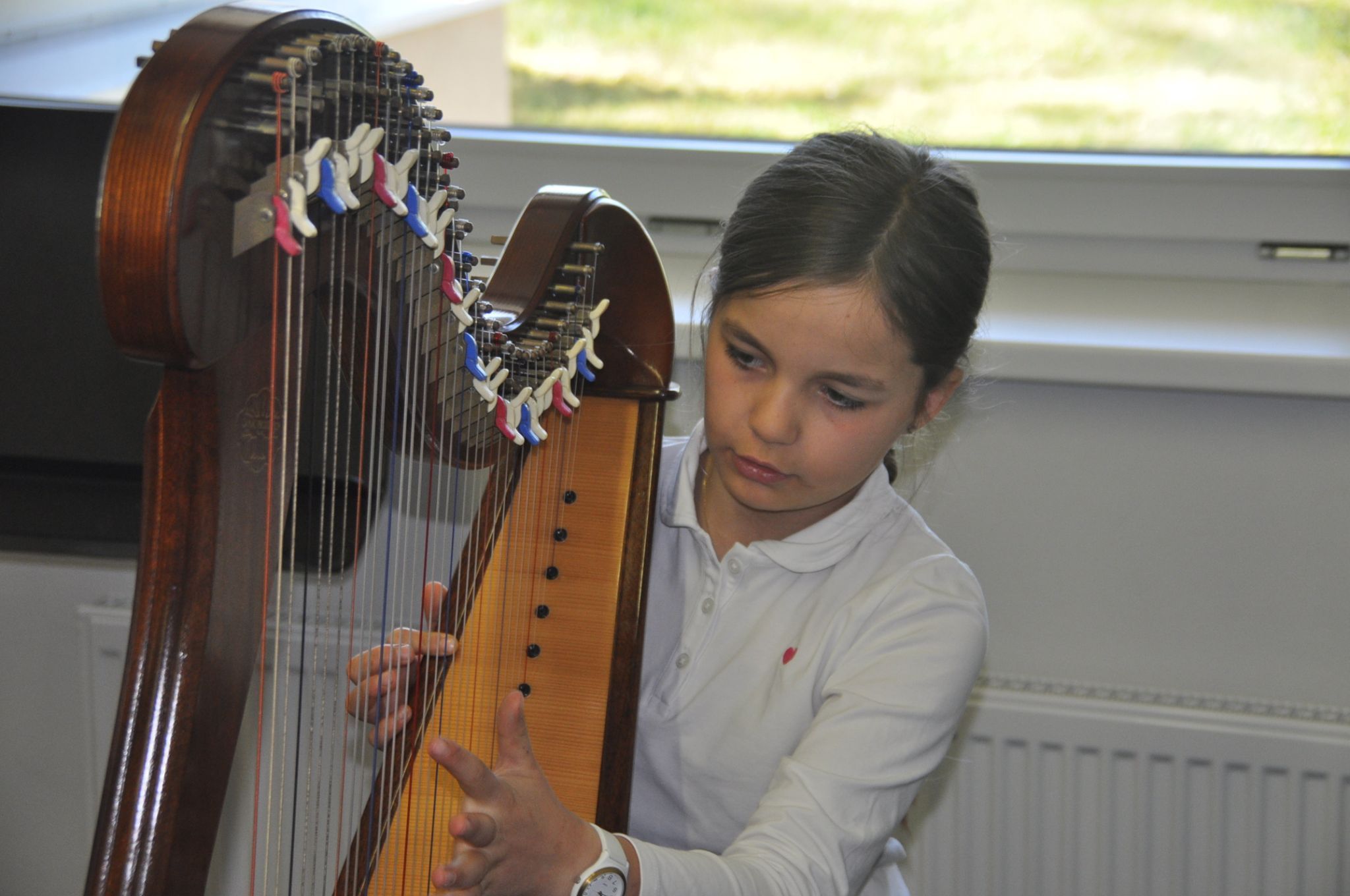 2.	Josefine(8) interessiert sich schon seit drei Jahren für die Harfe