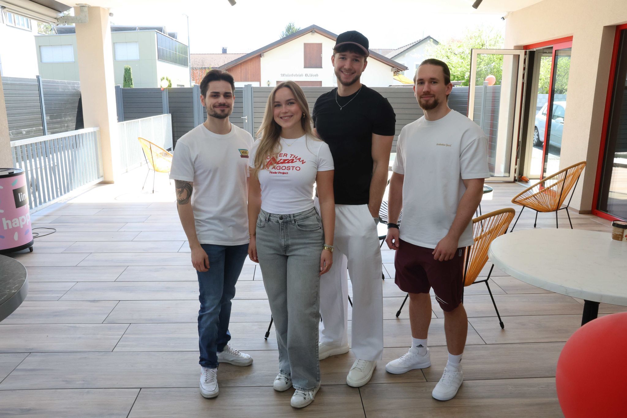 Benjamin Gehringer, Coleen Böhmwalder, Julian und Pascal Loacker.