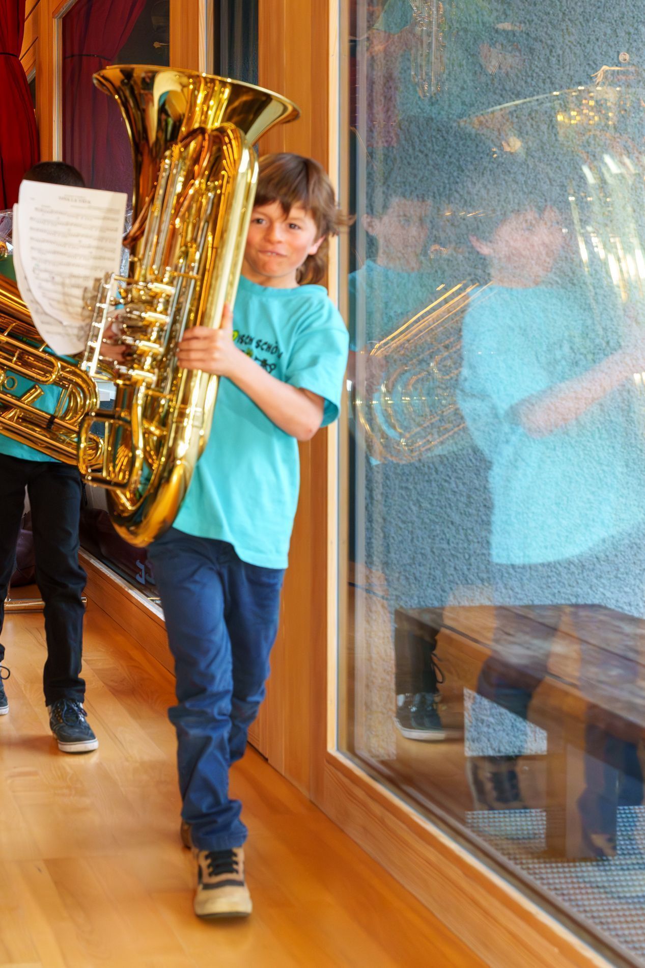 Auch die Jüngsten unterstützten das Konzert nach Kräften und überzeugten durch sehr gute Beherrschung der Instrumente.