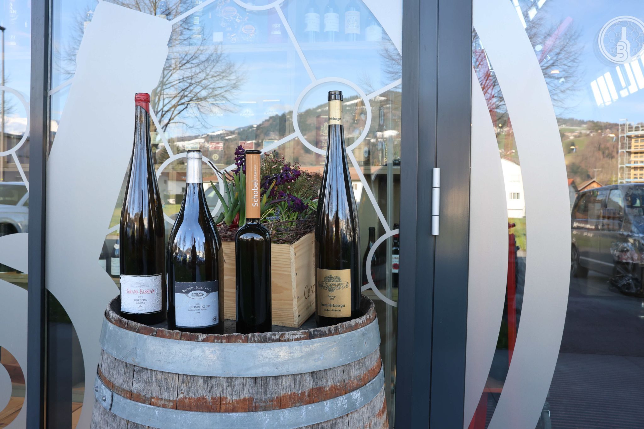 Dekoration am Eingang.