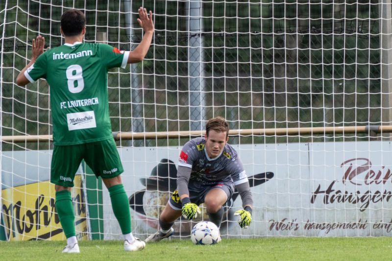 Lauterach Goalie Lukas Kusche wird viel Arbeit verrichten müssen. 