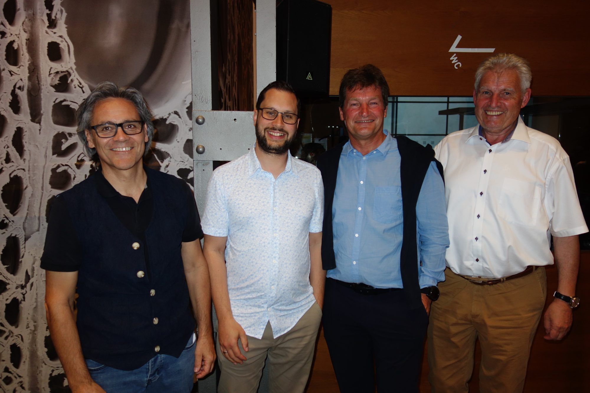 Michael Rüscher, Daniel Wolf, Heinz Huber und Hans Metzler (v.l.n.r.).
