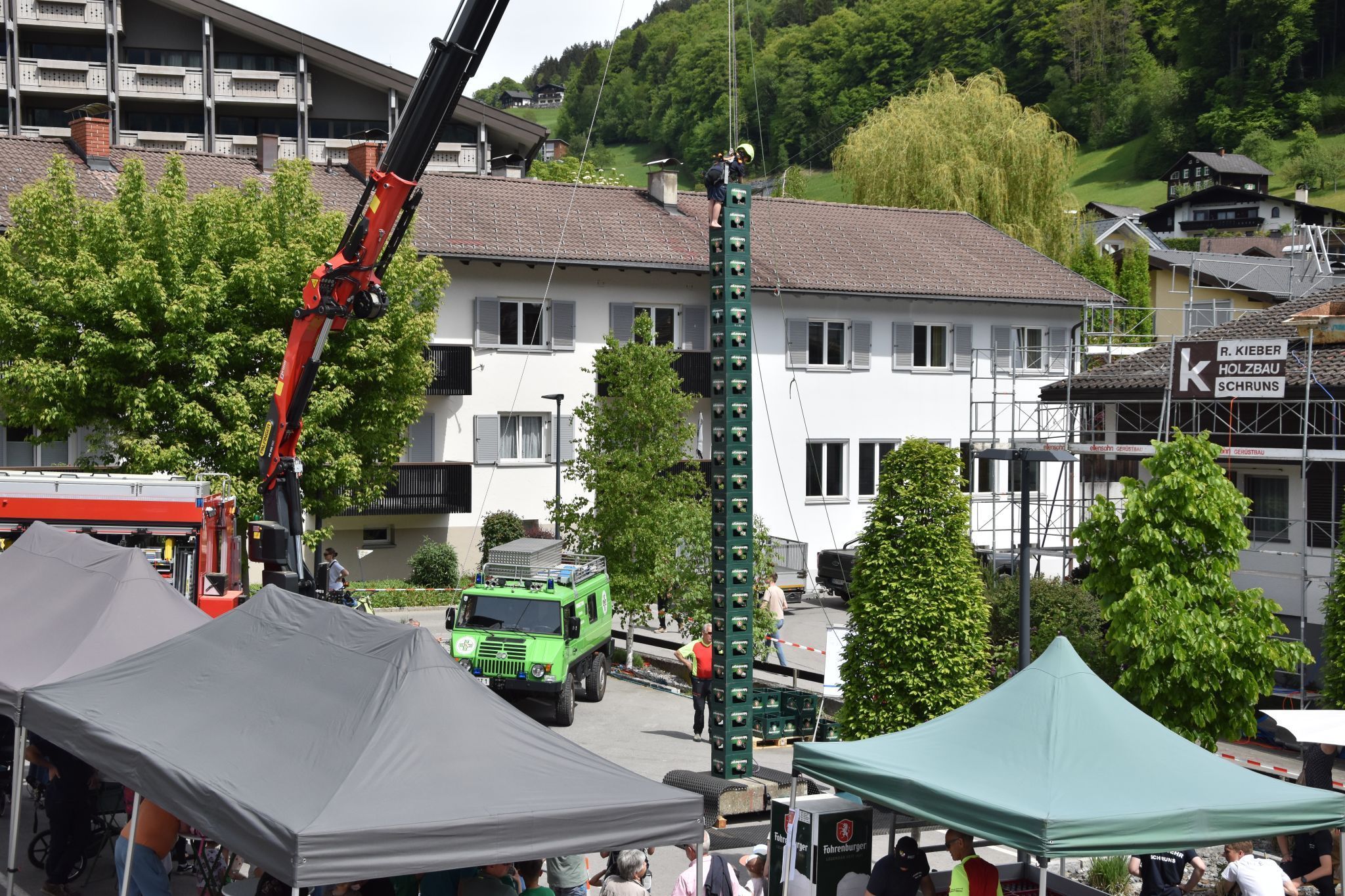 Die Schrunser Ortsfeuerwehr hatte bei ihrem Fest viel zu bieten.