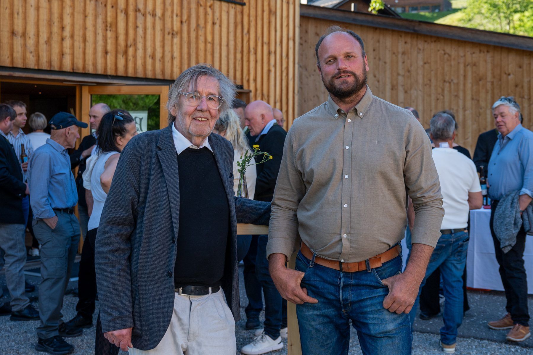 Künstler Gottfried Bechtold und Bauunternehmer Florian Klauser