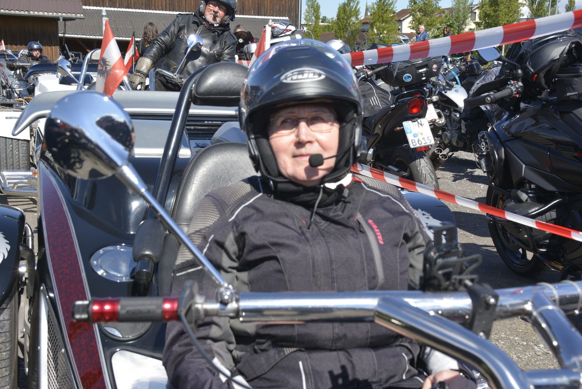 Bernaette Feurstein kam mit dem Trike