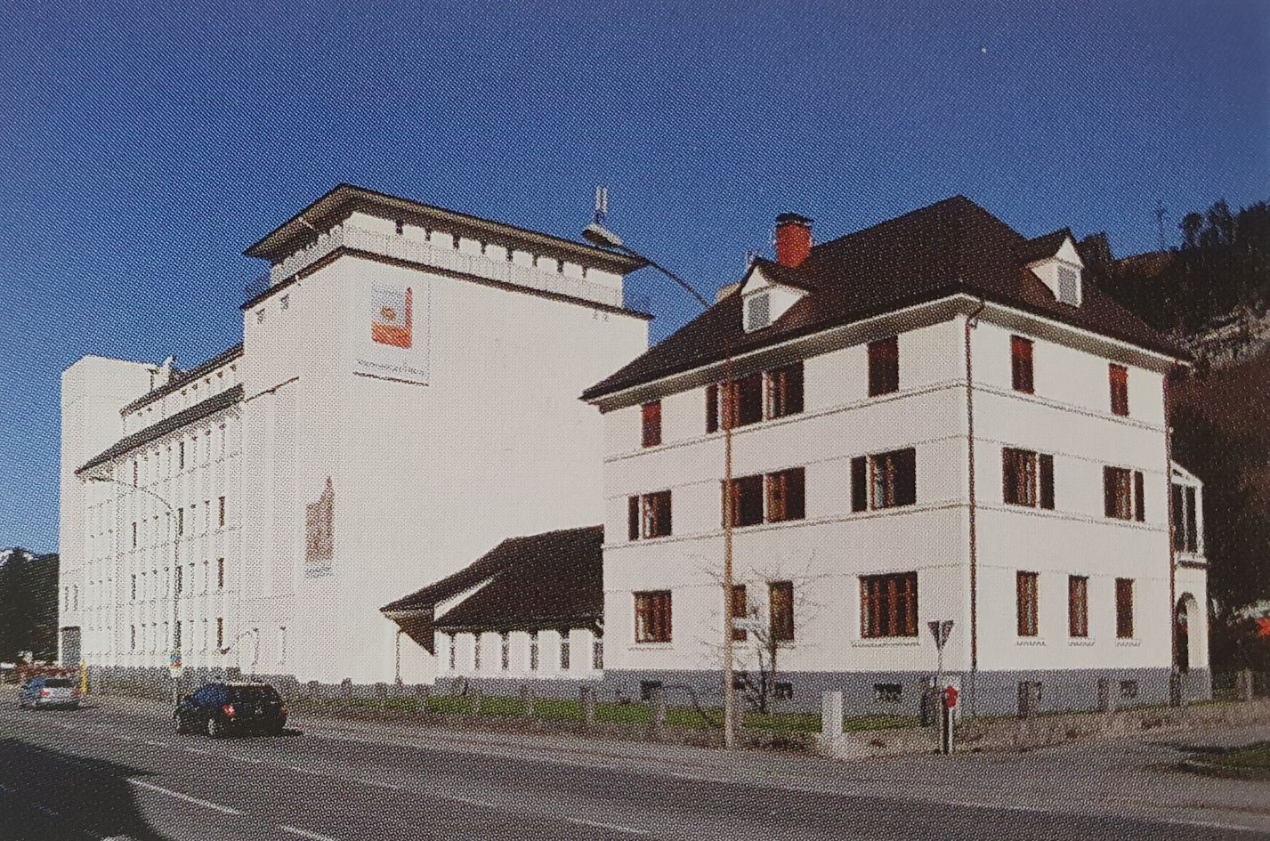 Vorarlberg Mühle mit Wohn- und Bürogebäude in der Reichsstraße 2013. Foto: Böhringer 