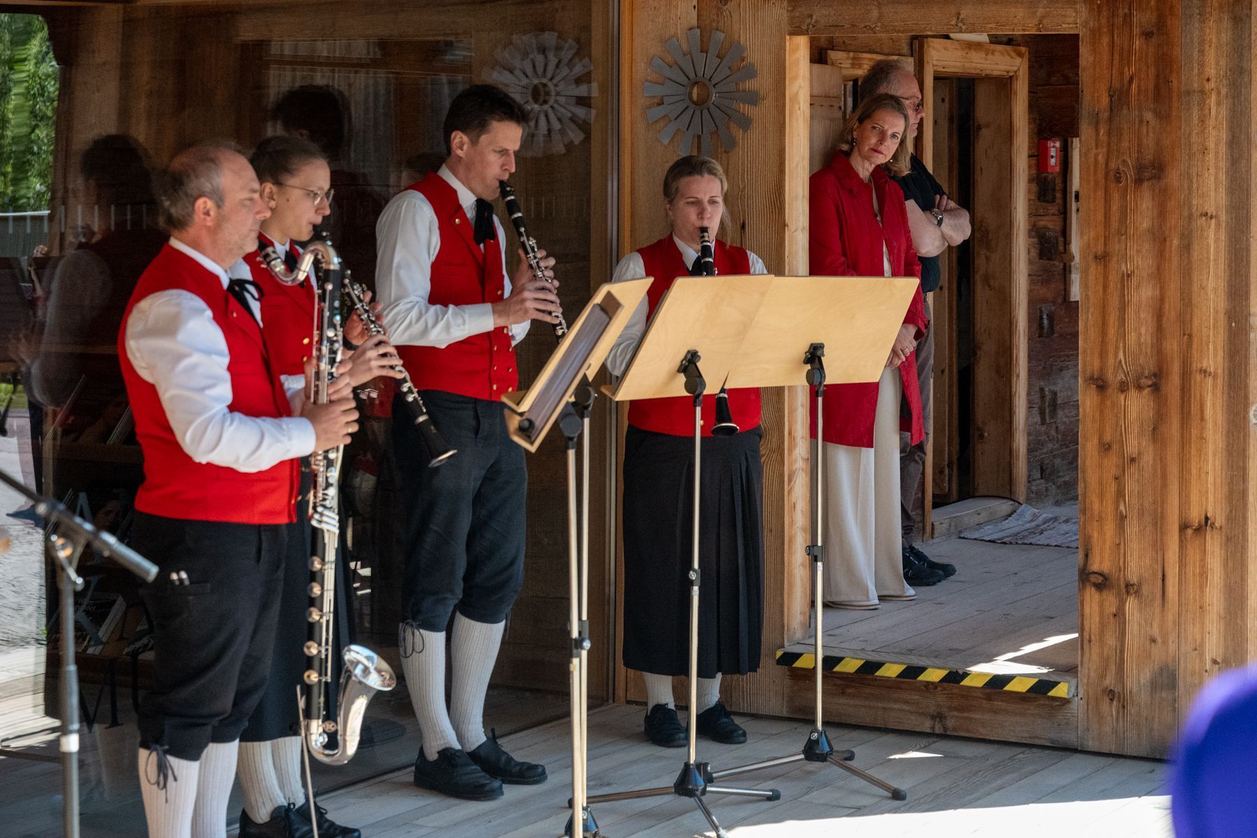 Musikalischen Umrahmung der Klarinettenspieler aus Schwarzenberg