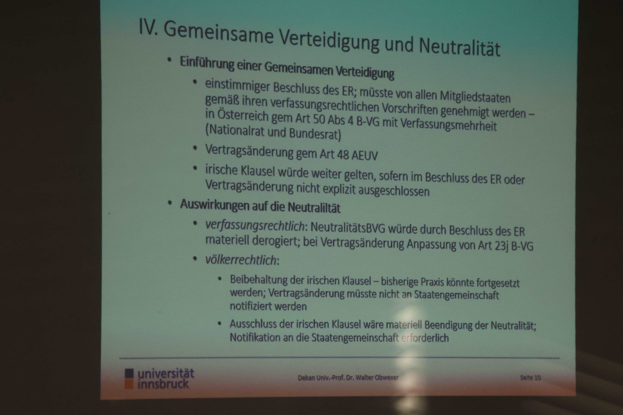 Rumpfneutralität oder gar keine mehr?