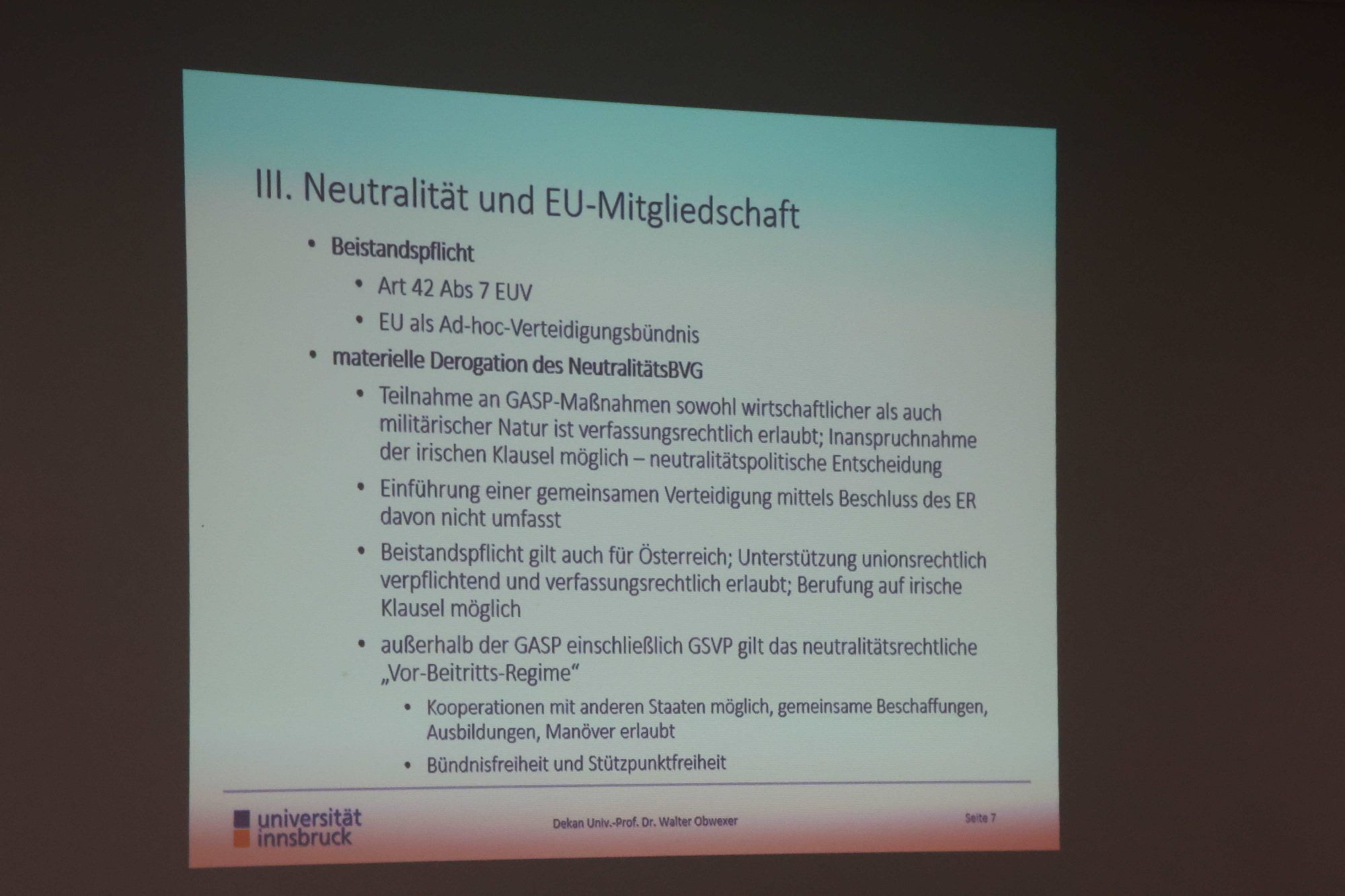 Rumpfneutralität oder gar keine mehr?