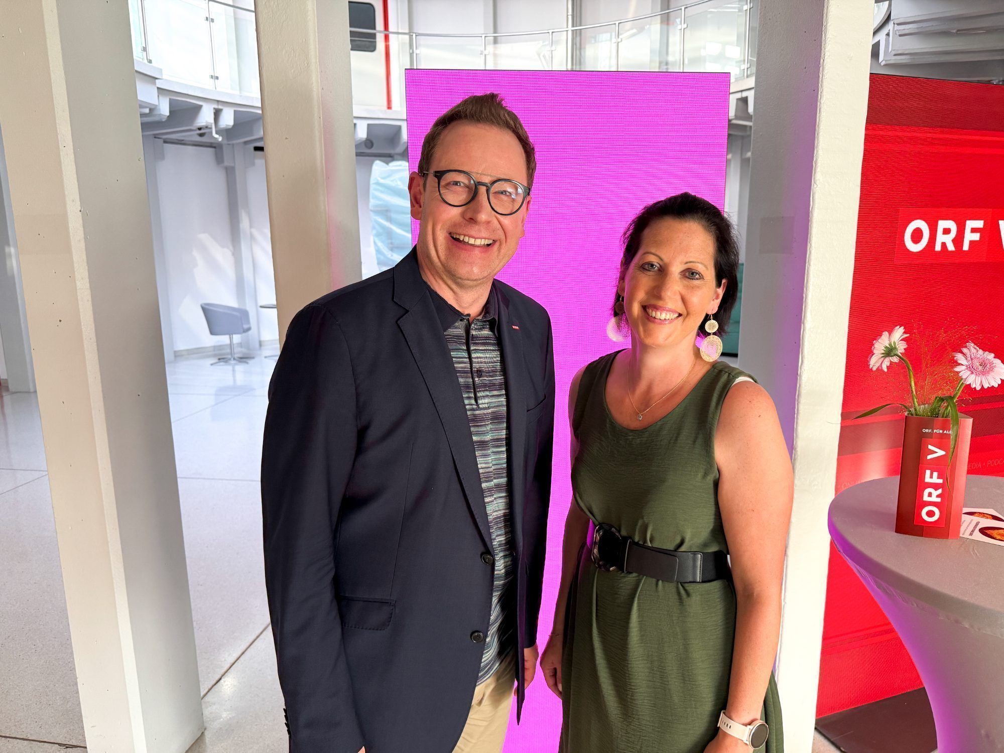 ORF Landesdirektor Markus Klement und Nina Winkler (edition V) begrüßten die Gäste