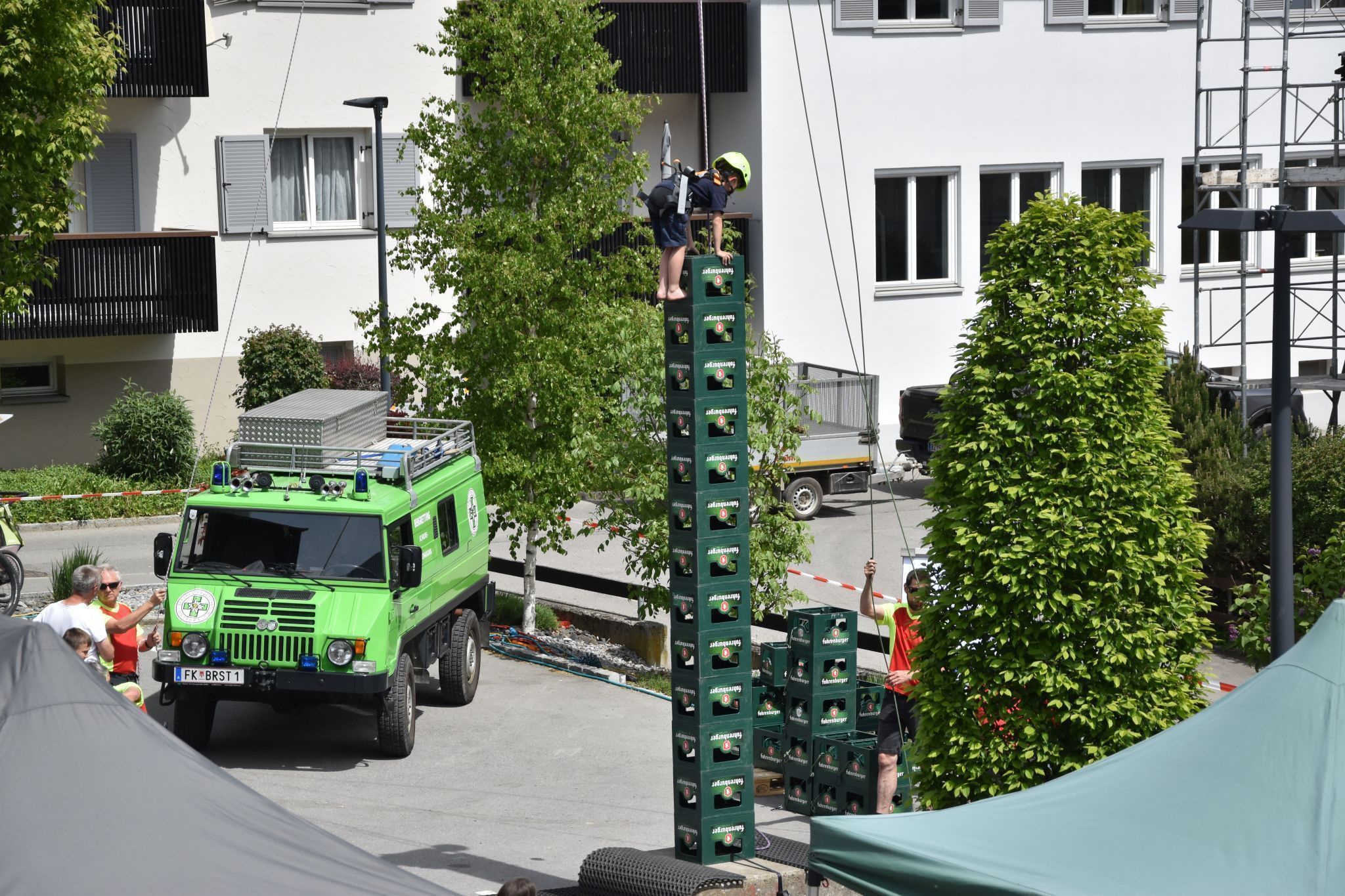 Die Schrunser Ortsfeuerwehr hatte bei ihrem Fest viel zu bieten.
