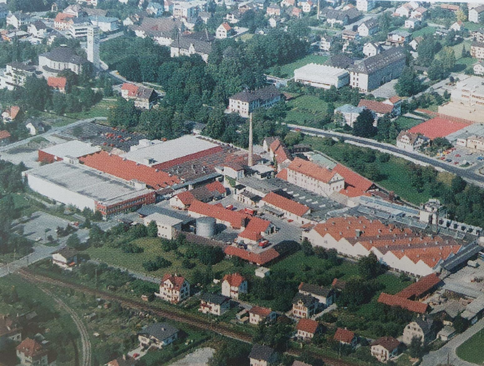 Betriebsareal Bleiche, 1985. Foto: Archiv Getzner, Mutter & Cie.