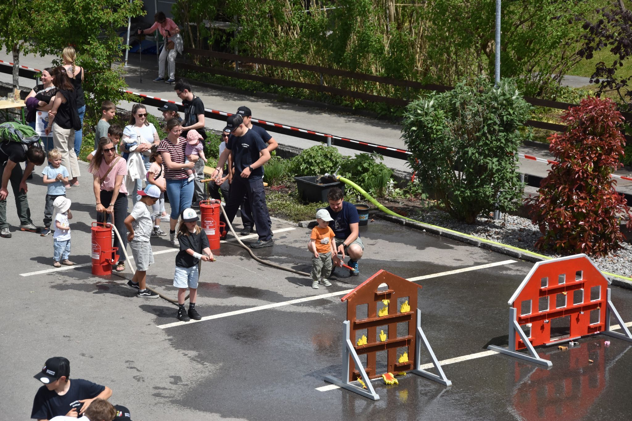 Die Schrunser Ortsfeuerwehr hatte bei ihrem Fest viel zu bieten.