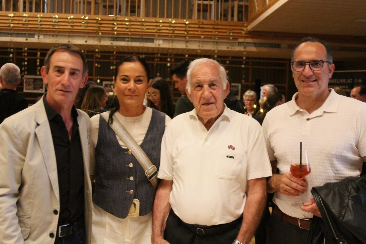 Olympionike Herbert Nigsch, Sabine Rund, Helmut Postai und Bernd Postai hatten sich viel zu erzählen. 