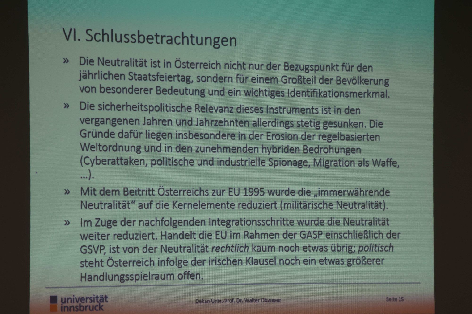 Rumpfneutralität oder gar keine mehr?