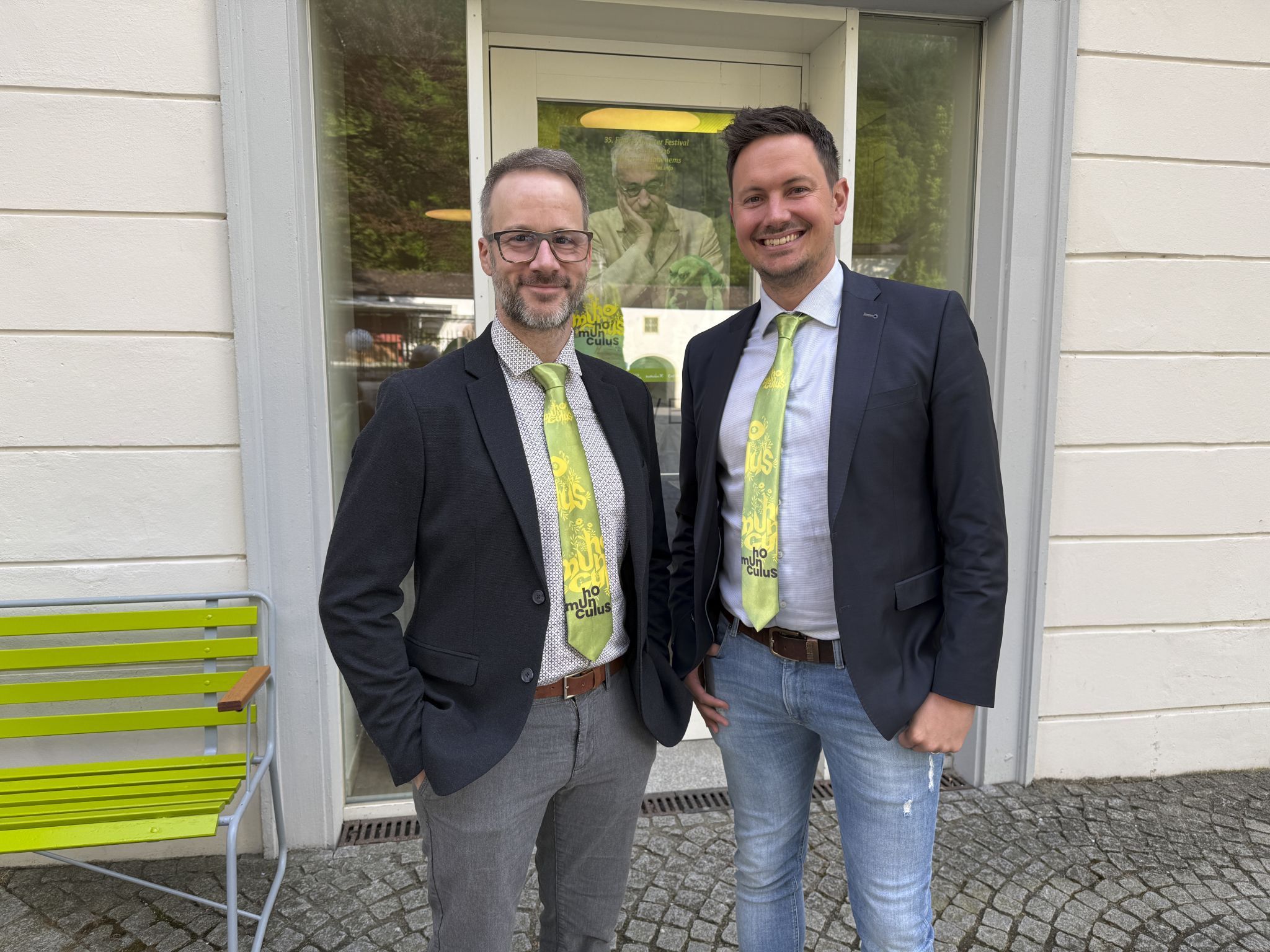 Patrick Hafner und Marco Feuerstein (Raiba) waren unter den Besuchern