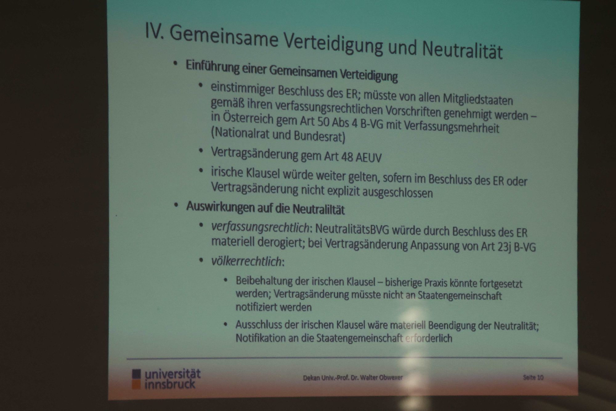 Rumpfneutralität oder gar keine mehr?