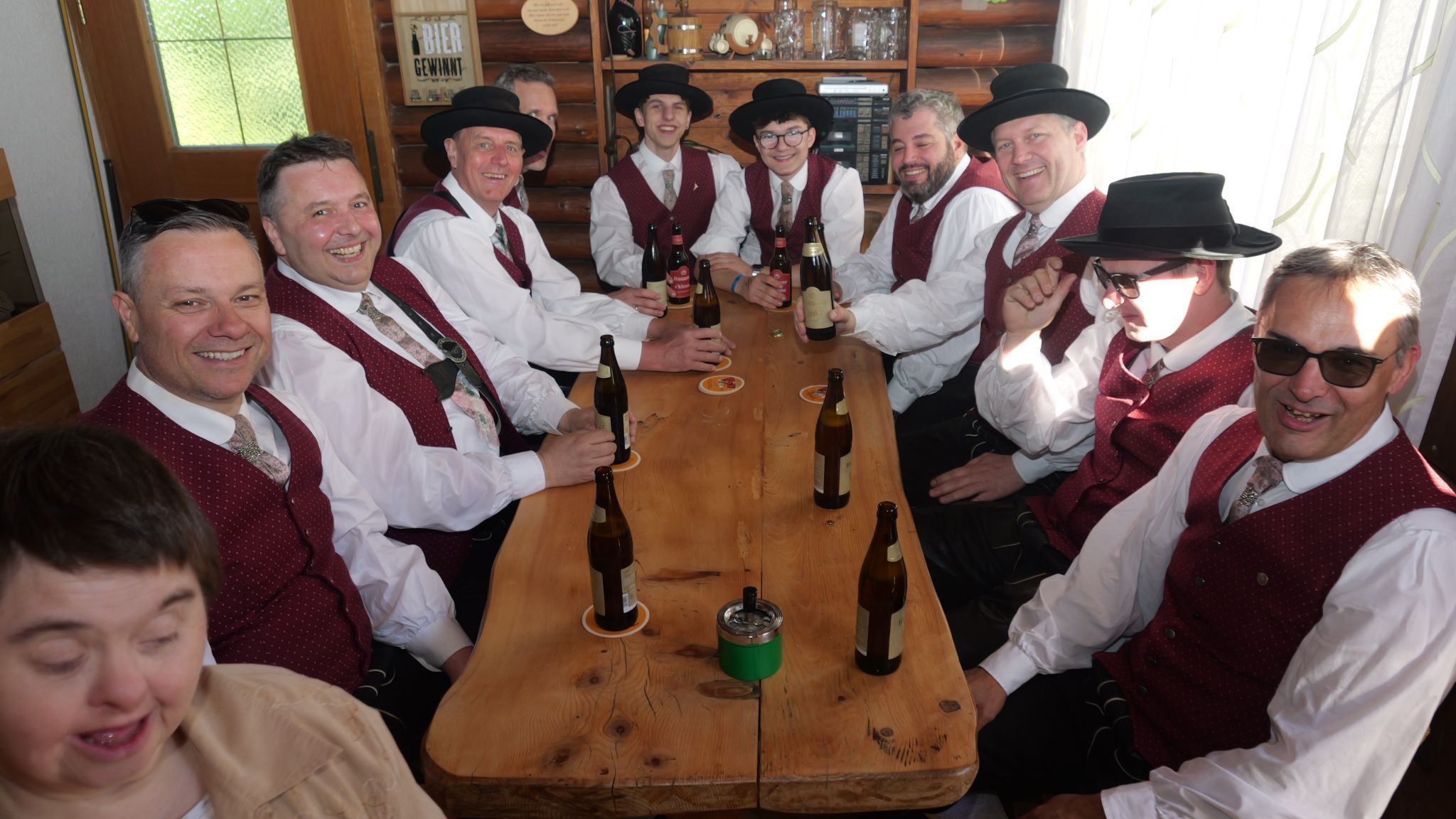 Eine der schönsten Raststationen erlebt der Musikverein im Sonnenheim bei Familie Winkler.