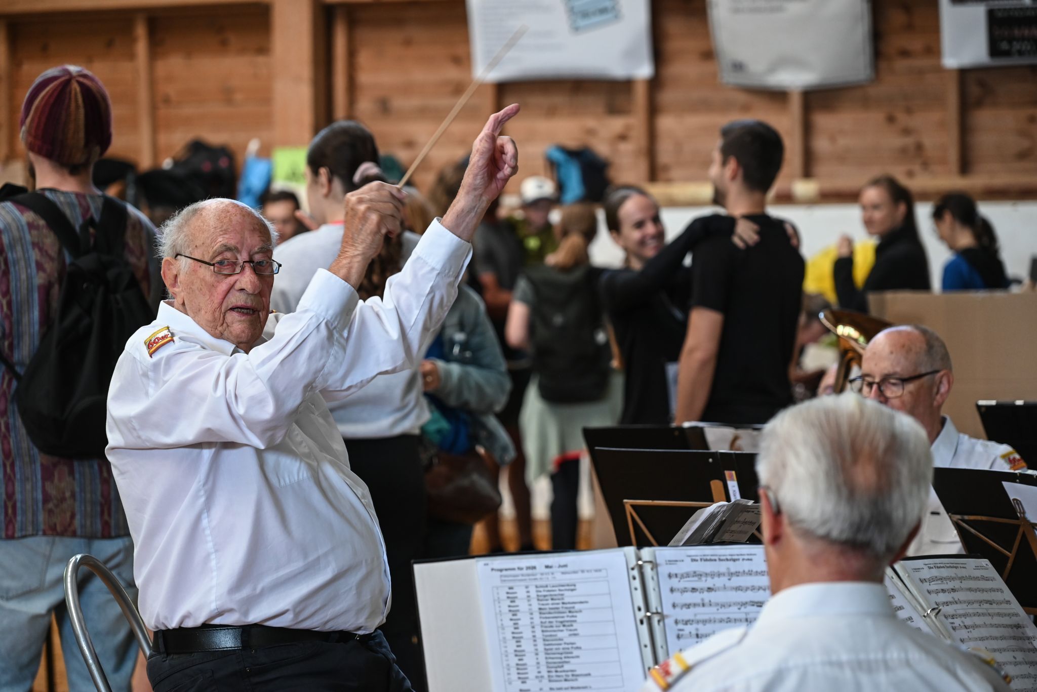 Die 60er Musikanten sorgten für Stimmung vor und während des Laufs.