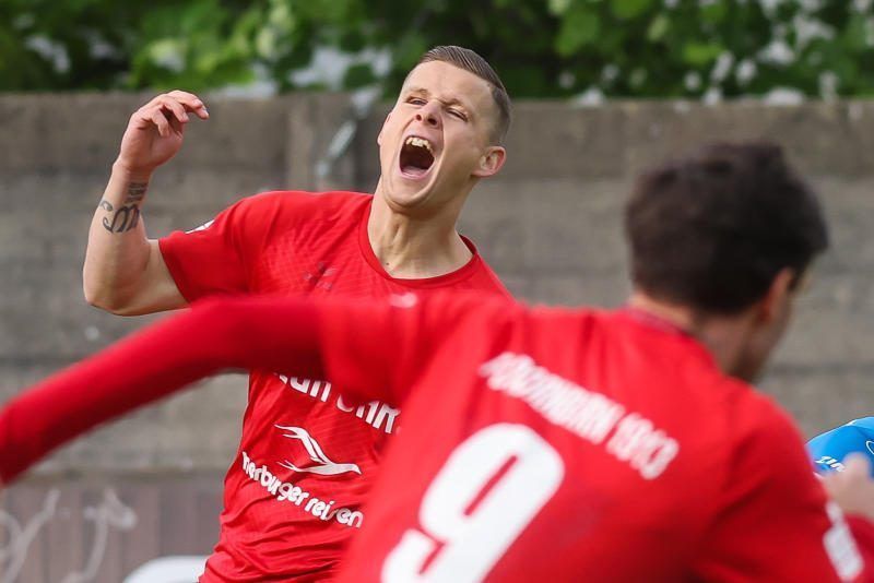 Dornbirn Kapitän Tamas Herbaly jubelt über die Finalteilnahme. VN-STEURER