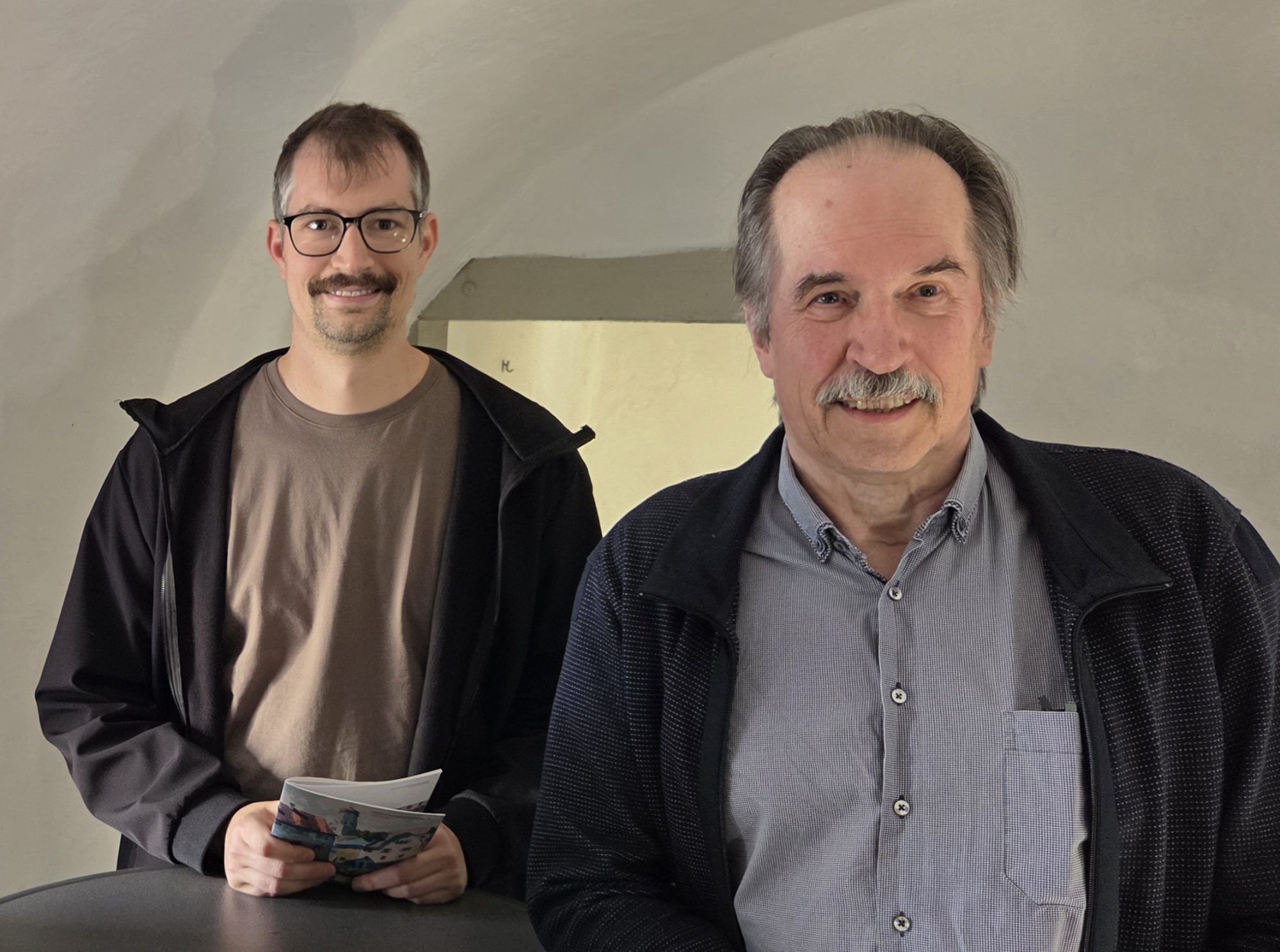 GV-Obmann Stefan Stachniß mit Werner Scheffknecht (Foto OS)